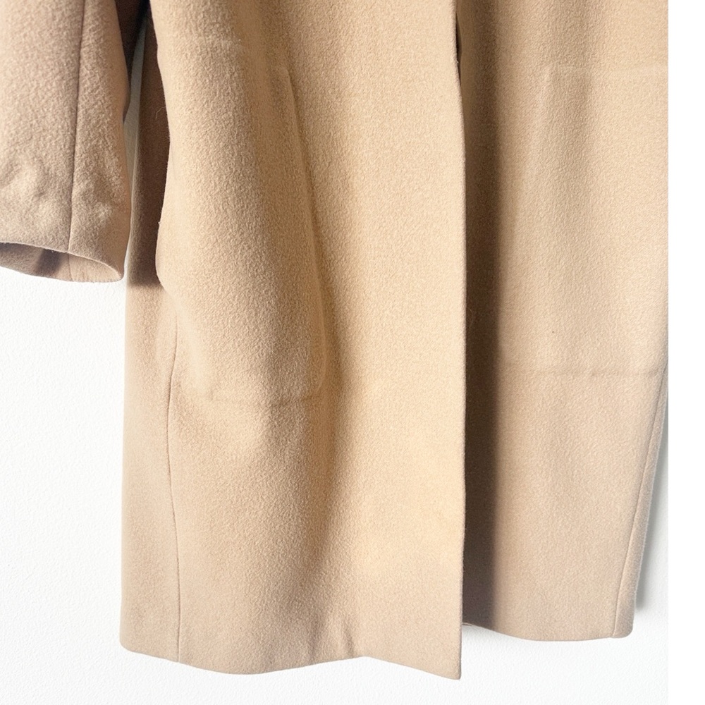 Vince Collarless Coat in Limestone Wool Blend Coat - Picture 10 of 16